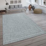 Tapis intrieur & extrieur tissage plat design scandinave et aspect sisal gris [200x290 cm]