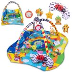 Tapis d�veil b�b� 2en1 lionelo anika - parc pour enfants - 98x114 cm - lavable - jouets interactifs - ...