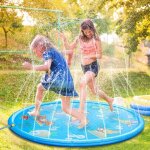 Tapis de jeu de jet et dclaboussure deau piscine pour bb en plein air - les enfants en bas ge t ...