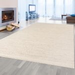 Tapis en laine tiss� � la main beige cr�me - teppich - traum - rectangulaire - int�rieur - 120 x 170 ...