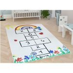 Tapis - mani textile - marelle - beige - 80x150 cm - synth�tique - moderne