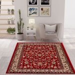 Tapis dorient rouge - vimoda - 120x170 cm - synthétique - oriental - salon Tapis dorient rouge - vimoda - 120x170 cm - synthétique - oriental - salon