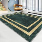 Tapis paillasson entree exterieur wovte moderne lumire vert fonc gomtrie salon chambre chevet tapis ...
