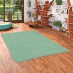 Tapis - pergamon - jolly cotton - 160x230 cm - vert menthe - coton naturel et rversible