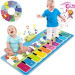 Tapis piano musical haopyou - plus de 90 sonorit�s - jouet musical pour b�b�s et enfants - bleu