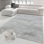 Tapis  poils courts salon & salle  manger lavable gris clair gre - 160 x 220 cm