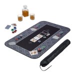 Relaxdays tapis de poker en polyester caoutchouc résistant et antidérapant 100 x 60 cm texas holdem noir ... Relaxdays tapis de poker en polyester caoutchouc résistant et antidérapant 100 x 60 cm texas holdem noir ...