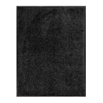 Tapis de porte paillasson dentr�e use&wash noir 40 x 60 cm