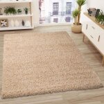 Tapis - vimoda - prime shaggy - 200x200 cm - beige - style contemporain
