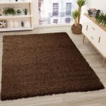 Tapis - vimoda - prime shaggy - 70x140 cm - marron - synth�tique - int�rieur