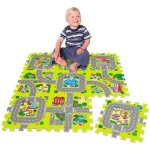 Tapis puzzle de rue en mousse eva - littletom - 9 pices - multicolore - pour chambre bb mixte