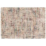 Tapis rectangulaire à poils longs contemporain multicolore 120x170 cm - oviala Tapis rectangulaire à poils longs contemporain multicolore 120x170 cm - oviala