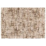 Tapis rectangulaire à poils longs contemporain taupe 160x230 cm - oviala Tapis rectangulaire à poils longs contemporain taupe 160x230 cm - oviala