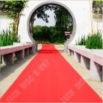 Rouleau de tapis - marque - tapis rouge - 12m x 1m - polyester - style moderne