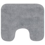 Tapis de salle de bain - vidaxl - 2 pcs - gris - antid�rapant - lavable