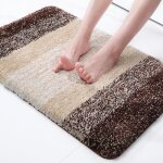 Tapis de salle de bain - ystp - marron - absorbant - antidérapant - lavable en machine Tapis de salle de bain - ystp - marron - absorbant - antidérapant - lavable en machine