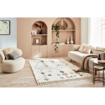 Tapis salon - nazar - delya - cr�me - g�om�trique - poil long - 120x170cm