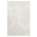 Tapis salon � poils longs - tesso living - 120x160 cm - blanc uni - motif berb�re haut relief - effet ...