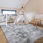 Tapis salon shaggy tapis chambre descente de lit tapis pour salon chambre 160 x 230cm gris blanc Tapis salon shaggy tapis chambre descente de lit tapis pour salon chambre 160 x 230cm gris blanc