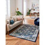 Tapis vintage - nazar - anatolia - bleu fonc� - 200x290cm - antid�rapant