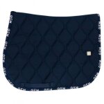 Tapis de selle pour cheval gem love - bleu marine - tu