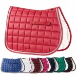 Tapis de selle pour cheval rembourré à carreaux tattini - rouge - full Tapis de selle pour cheval rembourré à carreaux tattini - rouge - full