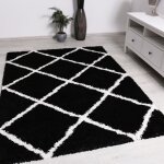 Tapis shaggy berb�re cr�me - vimoda - 160x220 cm - synth�tique - shaggy - salon