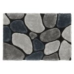 Tapis shaggy  poils longs - 200 x 290 cm - gris - pietra