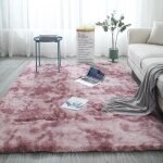 Tapis de shaggy simple moderne duveteux salon chambre microfibre ultra douce - rose - mauve - 160 * 230cm ...