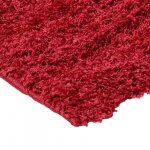 Tapis salon � poils longs toucher laineux rouge 160x230