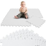 Tapis de sol bb 30x30 - littletom - tapis mousse enfant pliable - blanc - mixte - 100% mousse eva
