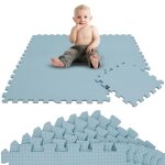 Tapis de sol bb 30x30 - littletom - puzzle 9 pices - bleu - mixte - intrieur
