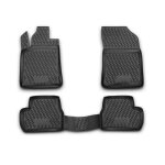 Omac tapis de sol pour citroen c3 2009 - 2016 sur mesure en caoutchouc noir