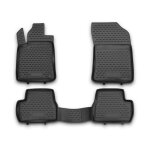 Omac tapis de sol pour citroen ds3 2010 - 2016 sur mesure en caoutchouc noir