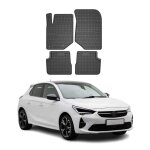 Tapis de sol pour opel corsa f 2019 - 2025 omac 3d noir caoutchouc
