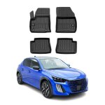 Tapis de sol pour peugeot e - 208 2019 - 2022 noir Tapis de sol pour peugeot e - 208 2019 - 2022 noir