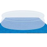 Tapis de sol pour piscine autoportante intex - 472 x 472 cm - �paisseur 013 mm - bleu
