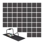 Tapis de sol protection lot de 48 30x30 cm dalle amortissante chocs 1cm paisseur bruit 21 m noir