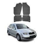 Tapis de sol pour skoda fabia i 1999 - 2008 omac 3d noir caoutchouc