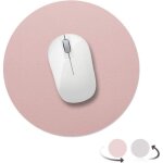 Tapis de souris rond 220x220x2mm tapis de bureau en cuir pu imperméable antidérapant réversible rose ... Tapis de souris rond 220x220x2mm tapis de bureau en cuir pu imperméable antidérapant réversible rose ...