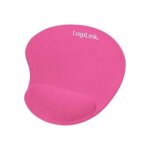 Tapis de souris - logilink - rose - repose - poignet - support adhsif - 3 mm dpaisseur