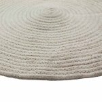 Tapis en coton r�versible effet cordage �cru diam. 70