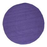 Tapis en coton r�versible effet cordage bleu corse diam. 120