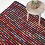 Tapis tiss� chindi multicolore - folk - 160 x 230 cm