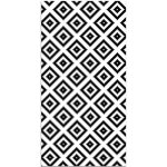Tapis vinyle panorama carrs noirs 60x200 cm - tapis pour cuisine bureau et salon en pvc