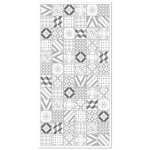 Tapis vinyle panorama carreaux ciments love gris 120x160 cm - tapis pour cuisine bureau et salon en pvc ...