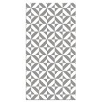 Tapis vinyle panorama g�om�trie grise 60x250 cm - tapis pour cuisine bureau et salon en pvc