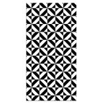 Tapis vinyle panorama gomtrie noir 60x200 cm - tapis pour cuisine bureau et salon en pvc