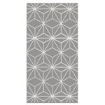Tapis vinyle panorama lignes d�toiles grises 60x250 cm - tapis pour cuisine bureau et salon en pvc