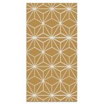 Tapis vinyle panorama lignes �toiles moutarde 60x250 cm - tapis pour cuisine bureau et salon en pvc